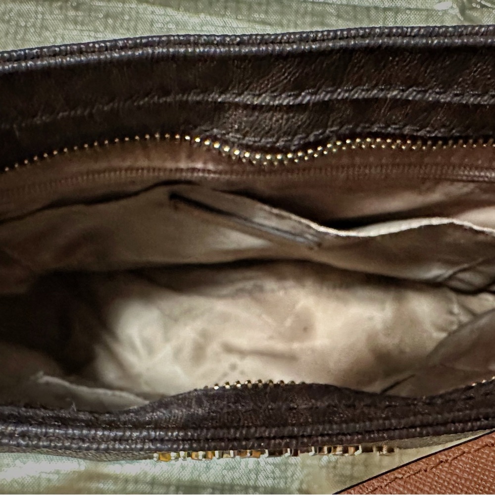 Michael Kors Brown Messenger Bag with Signature MK Monogram - Picture 12 of 14
